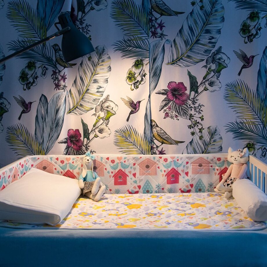 Top na materac 120x60 cm ochraniacz - DREAM Ptaszki