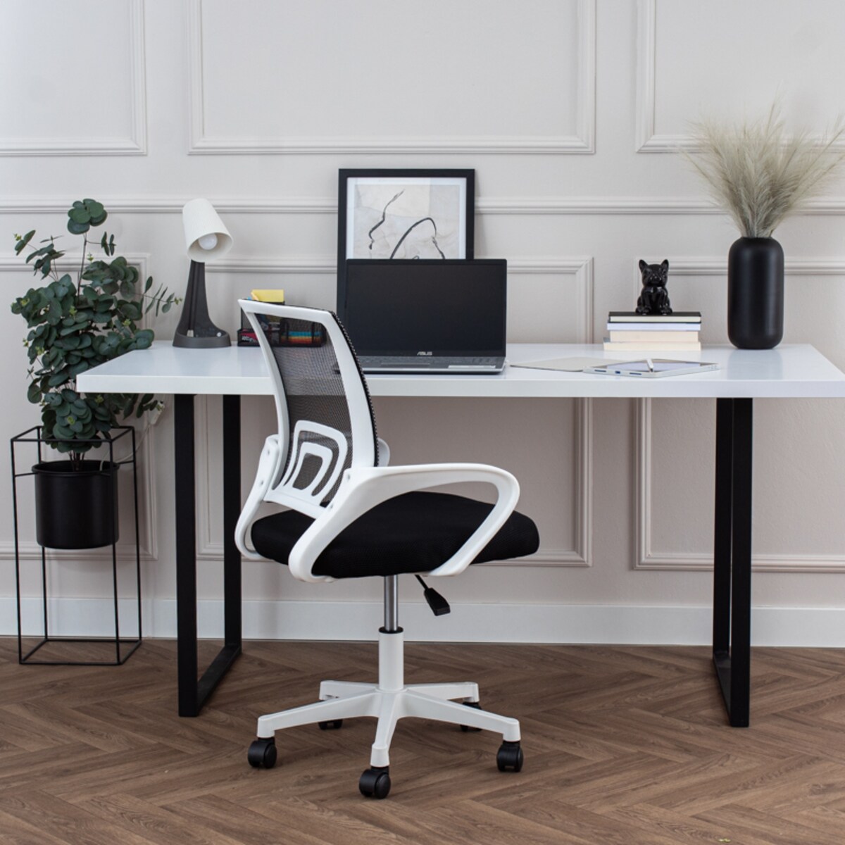 Krzesło biurowe fotel obrotowy regulowany młodzieżowy czarny