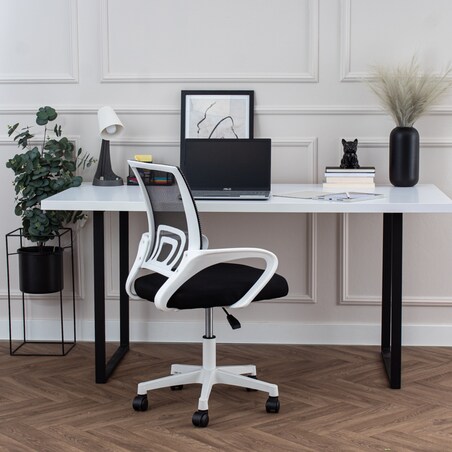 Krzesło biurowe fotel obrotowy regulowany młodzieżowy czarny