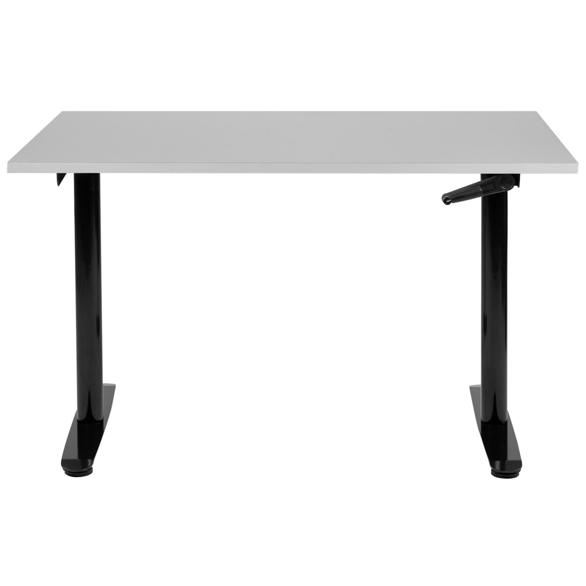 Biurko regulowane manualnie DESTINAS 120 cm x 72 cm Szary/ czarny