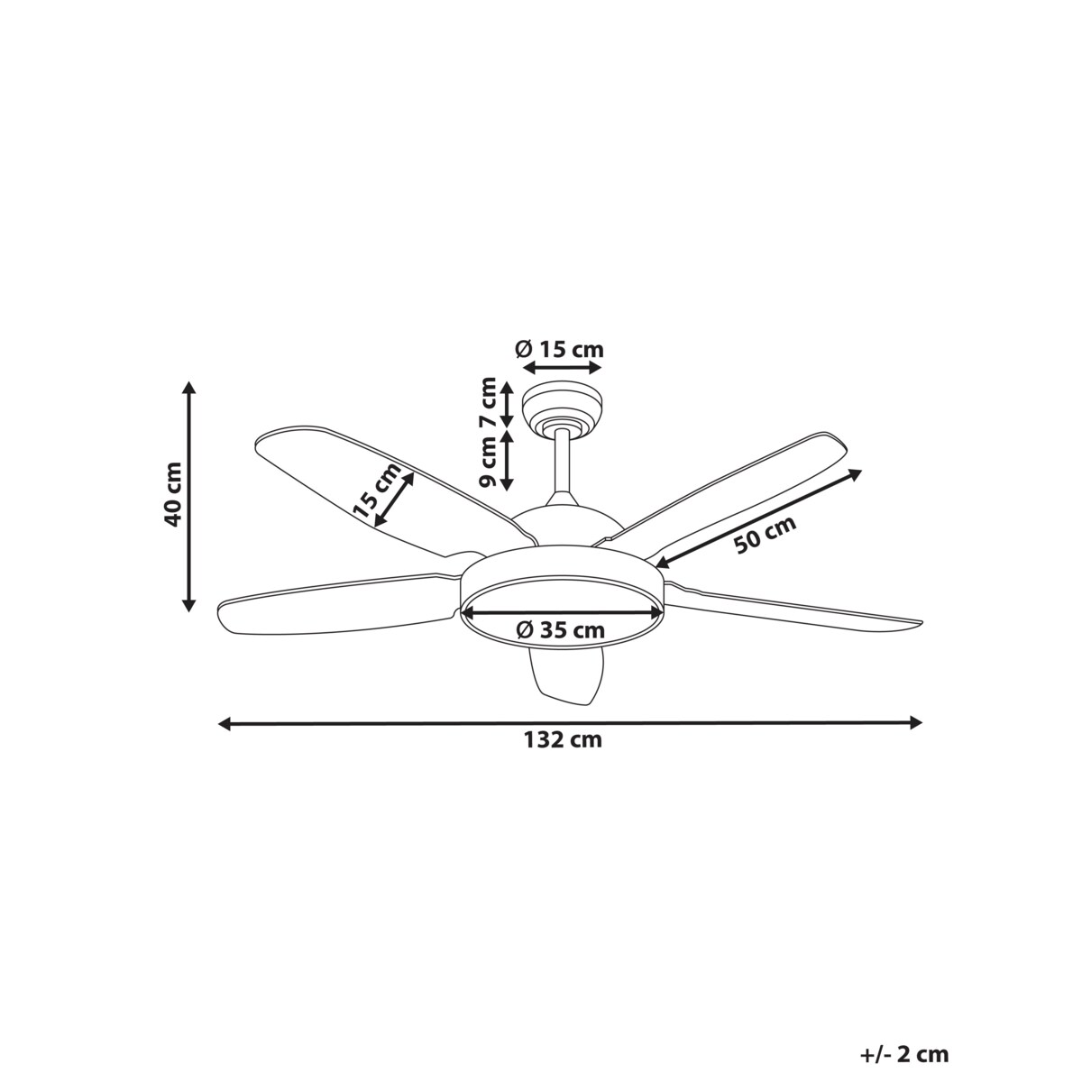Wentylator sufitowy z lampą GOSHAABA Z pilotem Mosiężny