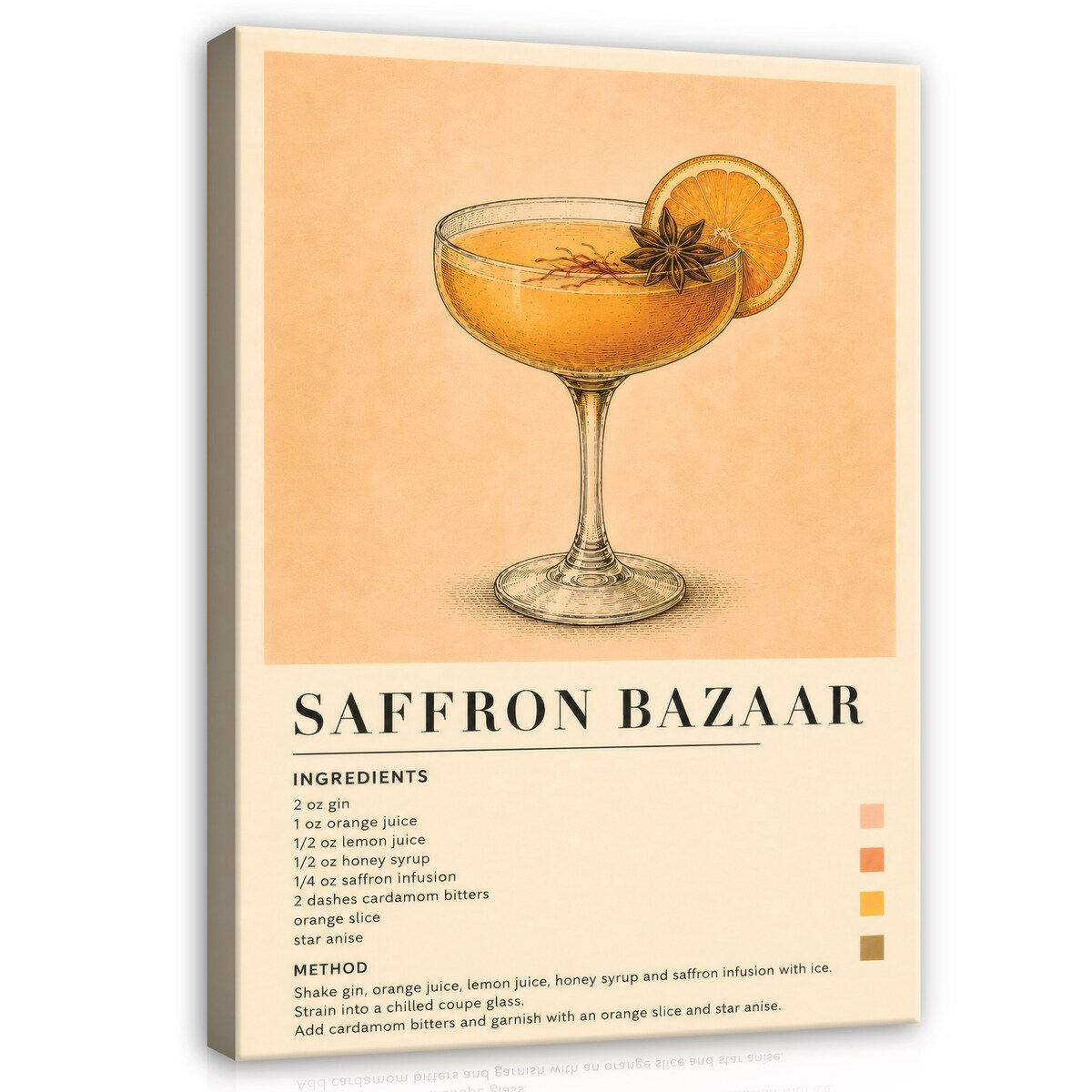 Obraz Do Kuchni Kuchenny Na Płótnie Drink Vintage Beżowy 40x60