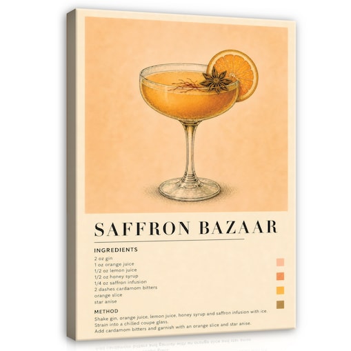 Obraz Do Kuchni Kuchenny Na Płótnie Drink Vintage Beżowy 40x60