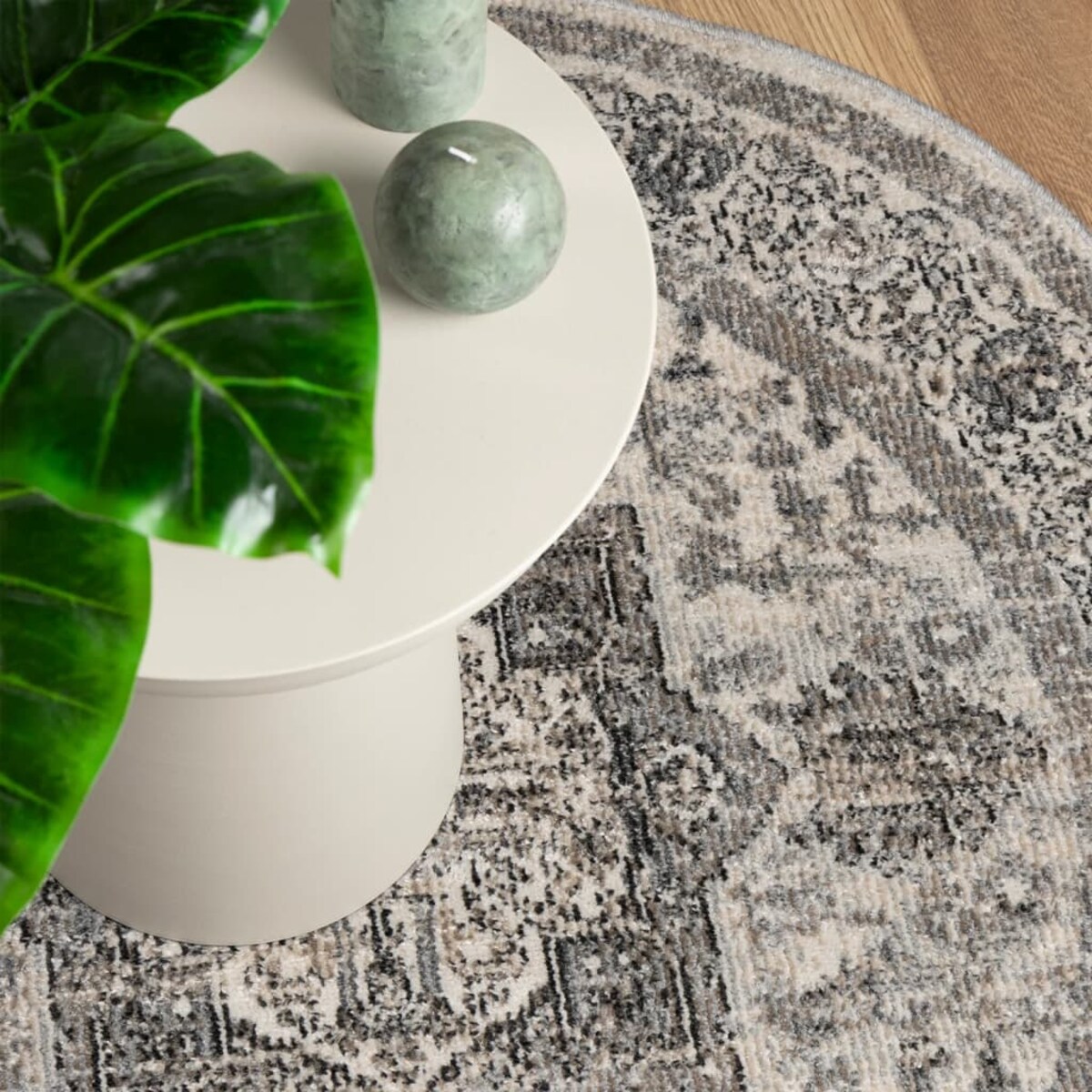 vidaXL Dywan ARBIZU do pomieszczeń i na zewnątrz, vintage, Ø 120 cm