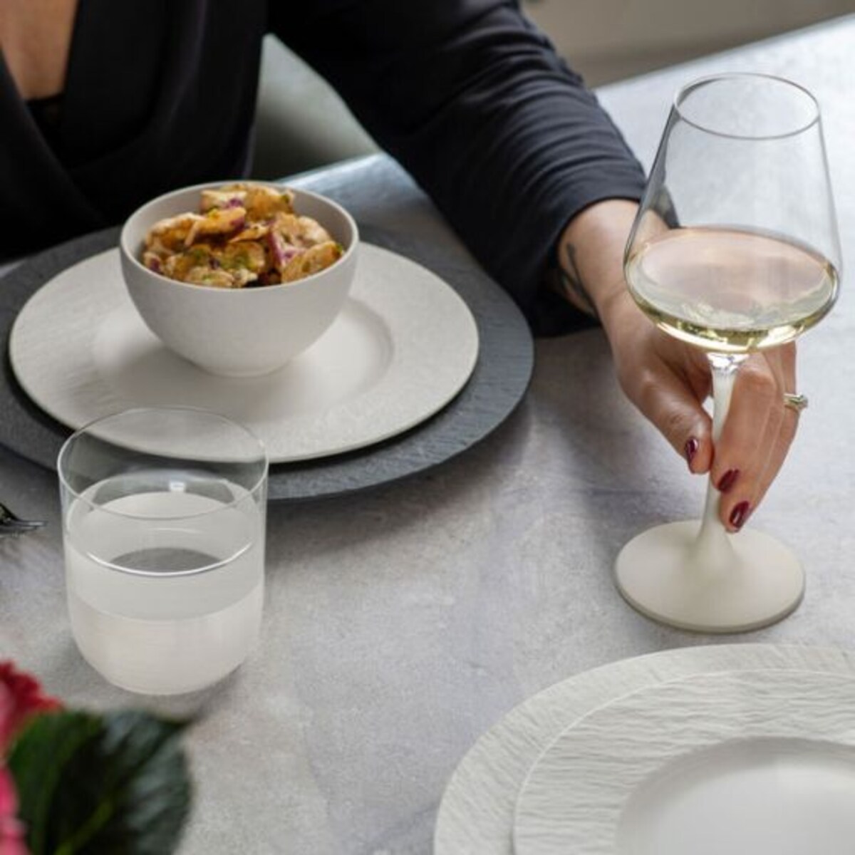 Zestaw 4 niskich szklanek Manufacture Rock blanc Villeroy & Boch