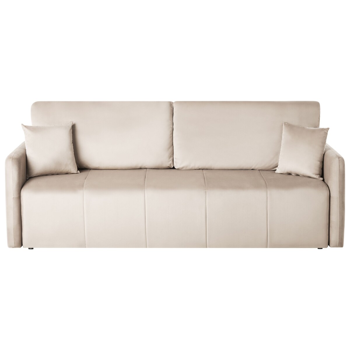 Sofa rozkładana dla 3 osób EGGE Welur Beżowoszary