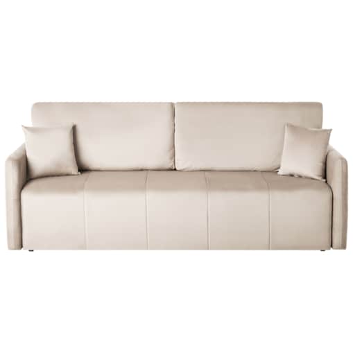 Sofa rozkładana dla 3 osób EGGE Welur Beżowoszary