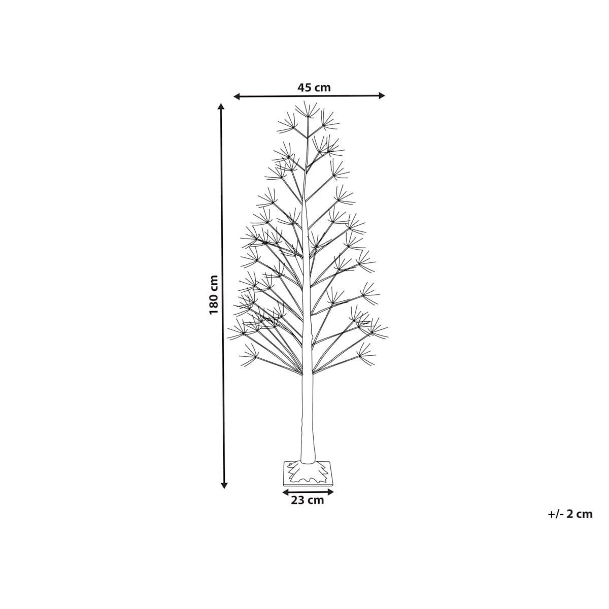 Dekoracja ogrodowa LED drzewko ze światełkami 180 cm biała BALINI