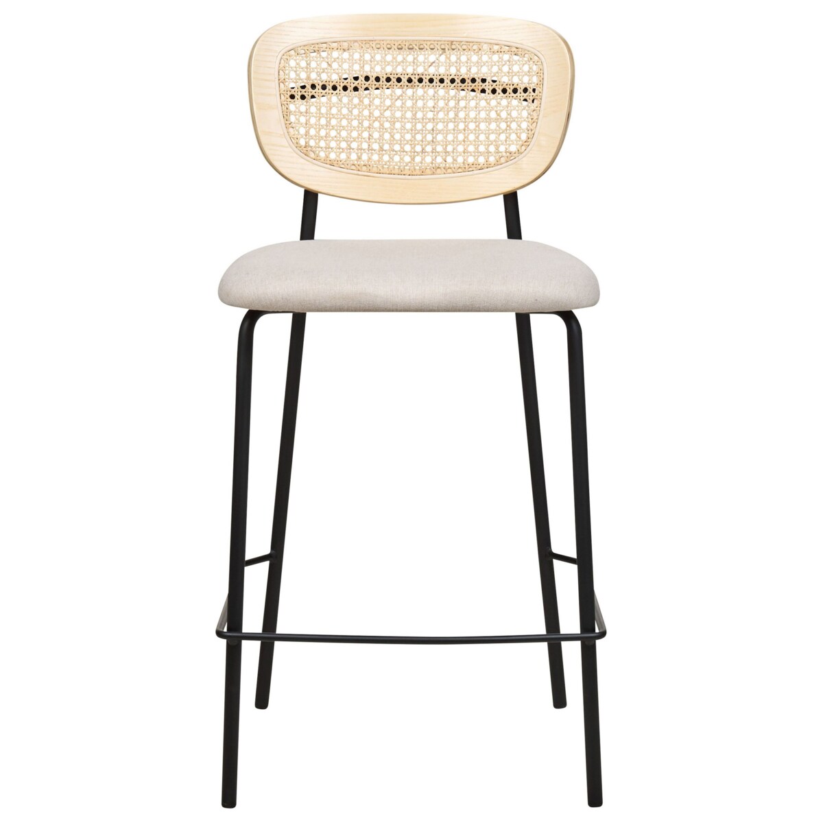 Zestaw 2 krzeseł barowych jasnobeżowy MAYETTA