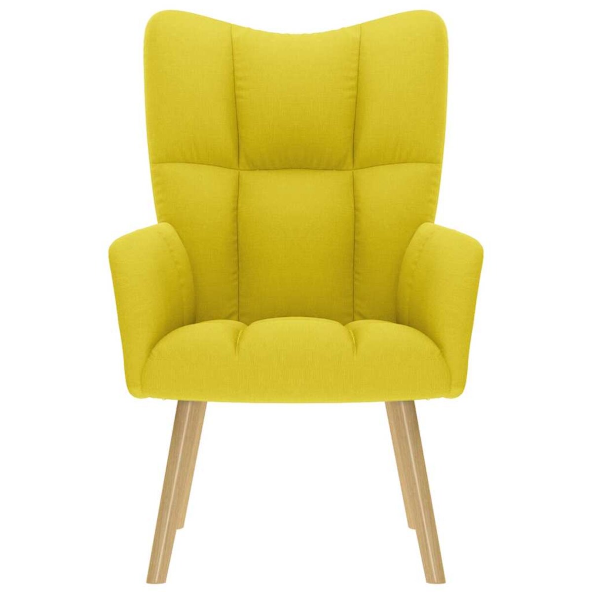 vidaXL Fotel relaksacyjny jasnożółty materiał