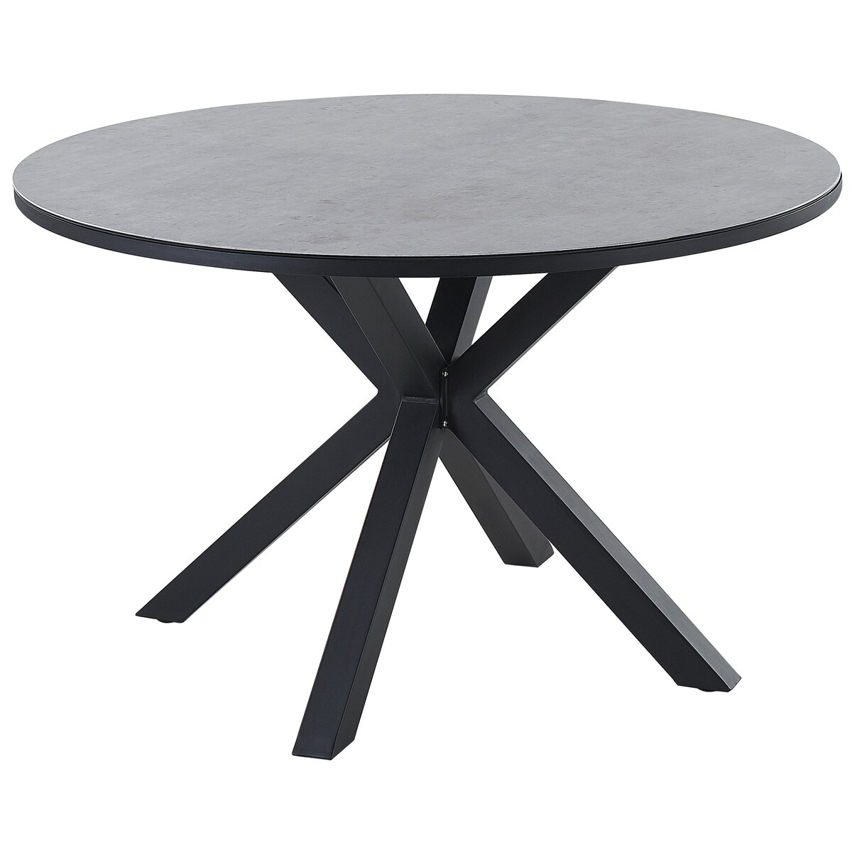 Stół ogrodowy MALETTO 120 cm 120 cm Szkło Szary