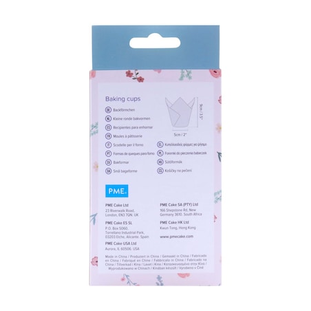 PME Papilotki tulipanowe do muffinek - różowe kwiaty (24 sztuki)