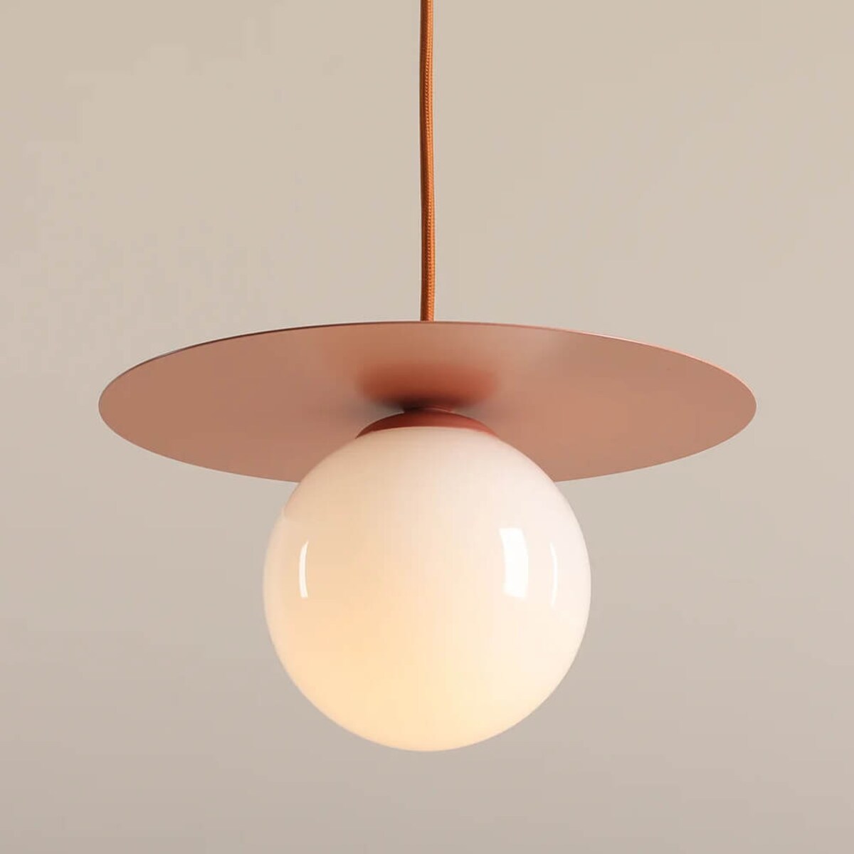 Kulista lampa zwisowa Loop 1125G11_S Aldex okrągła koralowa