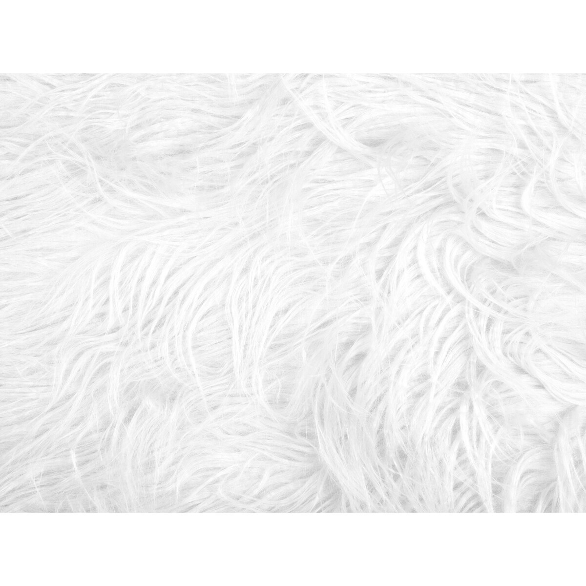 Stołek futrzany biały MANHATTAN