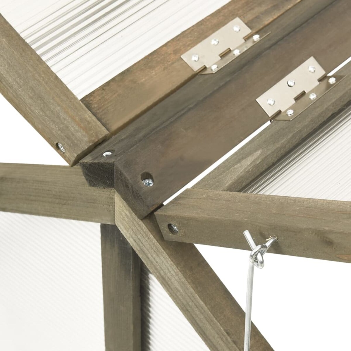 vidaXL Inspekt, szary, 114x80x50 cm, drewno jodłowe