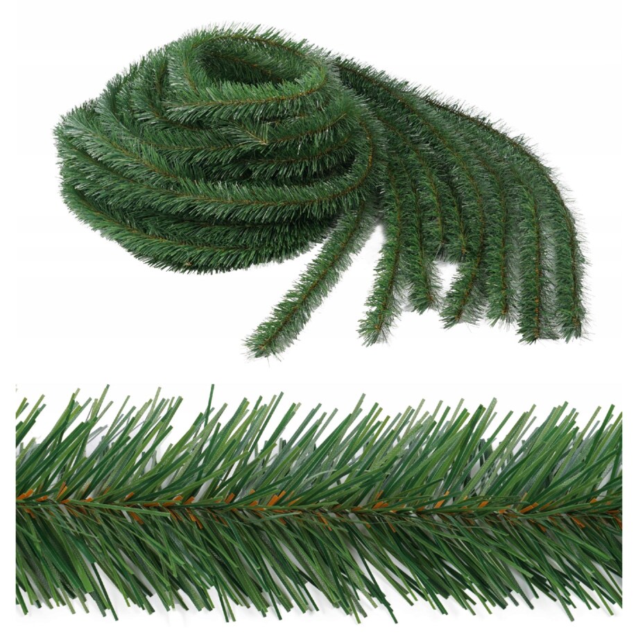 10x GIRLANDA SZTUCZNA ZIELONA CHOINKOWA ŚWIĄTECZNA