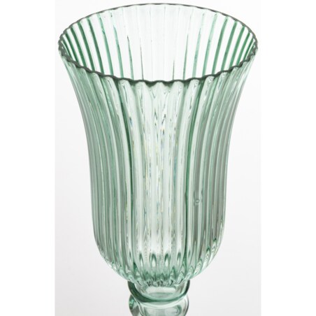 Świecznik szklany 30x11,5x11,5 cm FLOS zielony small