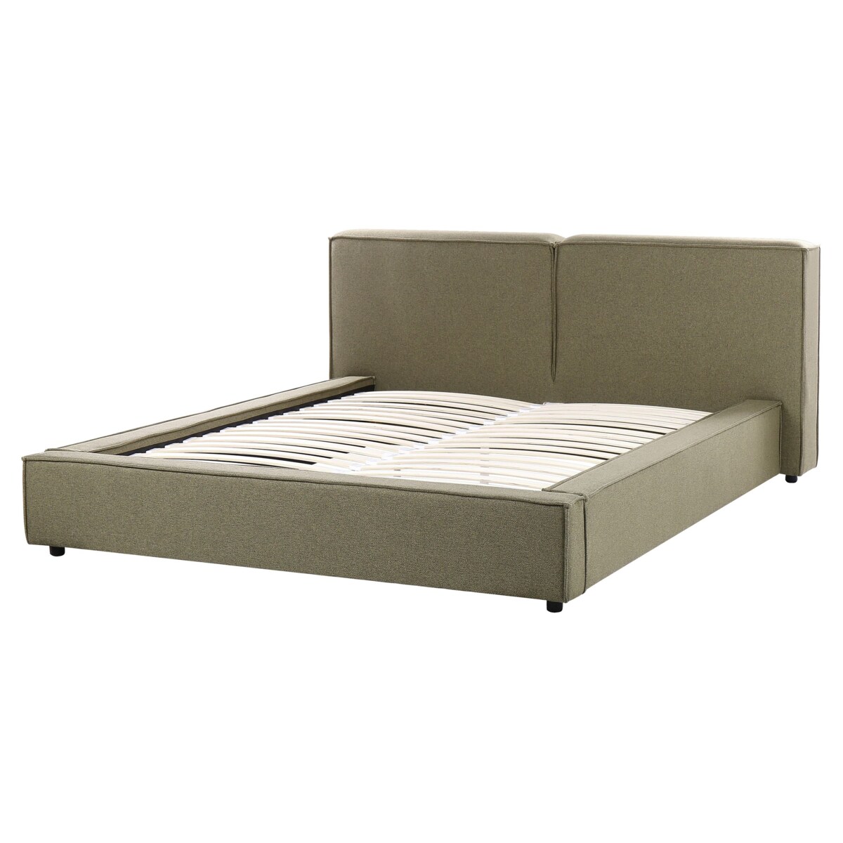 Łóżko tapicerowane 160 x 200 cm zielone LINARDS