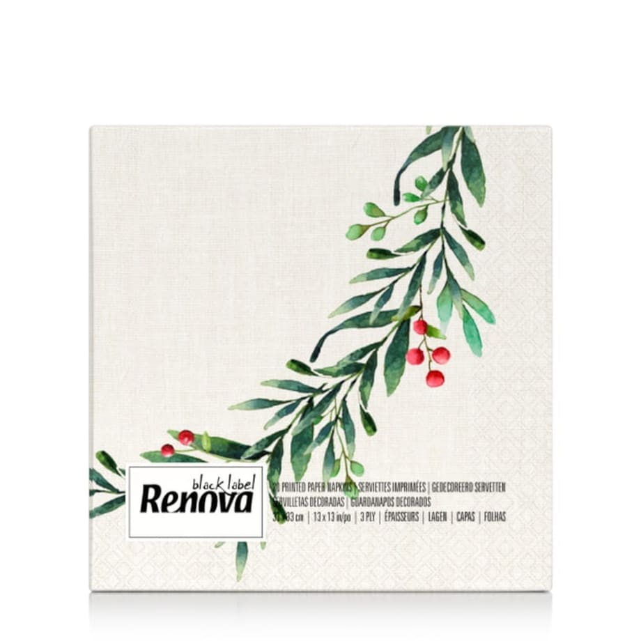 Serwetki Renova Xmas Wreath 20szt 33x33cm