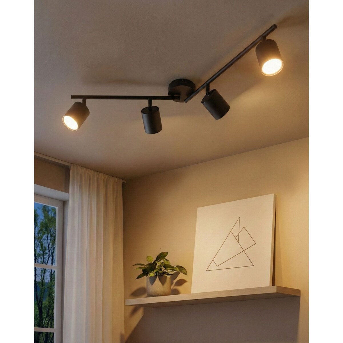 Lampa spot 4-punktowa NYANDO Metal Czarny
