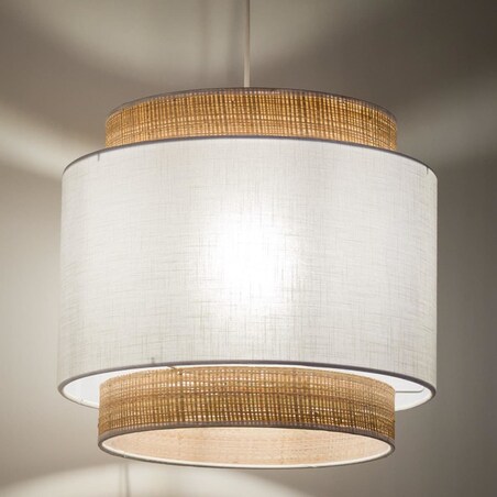 Wisząca lampa okrągła Boho 5653 TK Lighting naturalny biały słomkowy