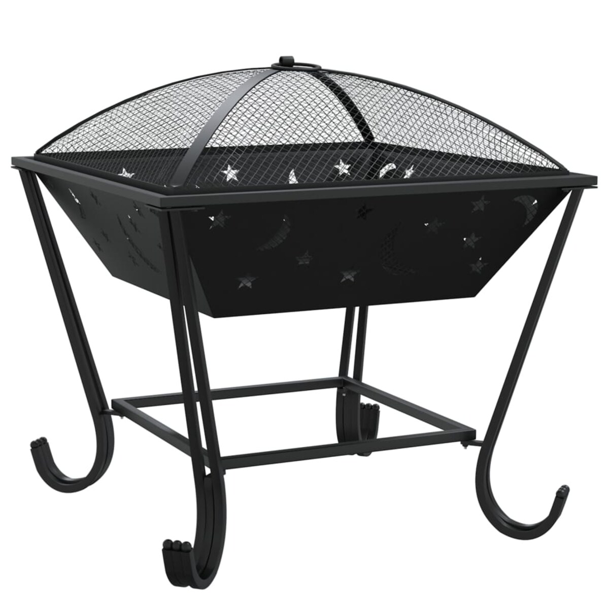 vidaXL Palenisko z pogrzebaczem, 50 cm, XXL, stal