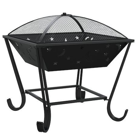 vidaXL Palenisko z pogrzebaczem, 50 cm, XXL, stal