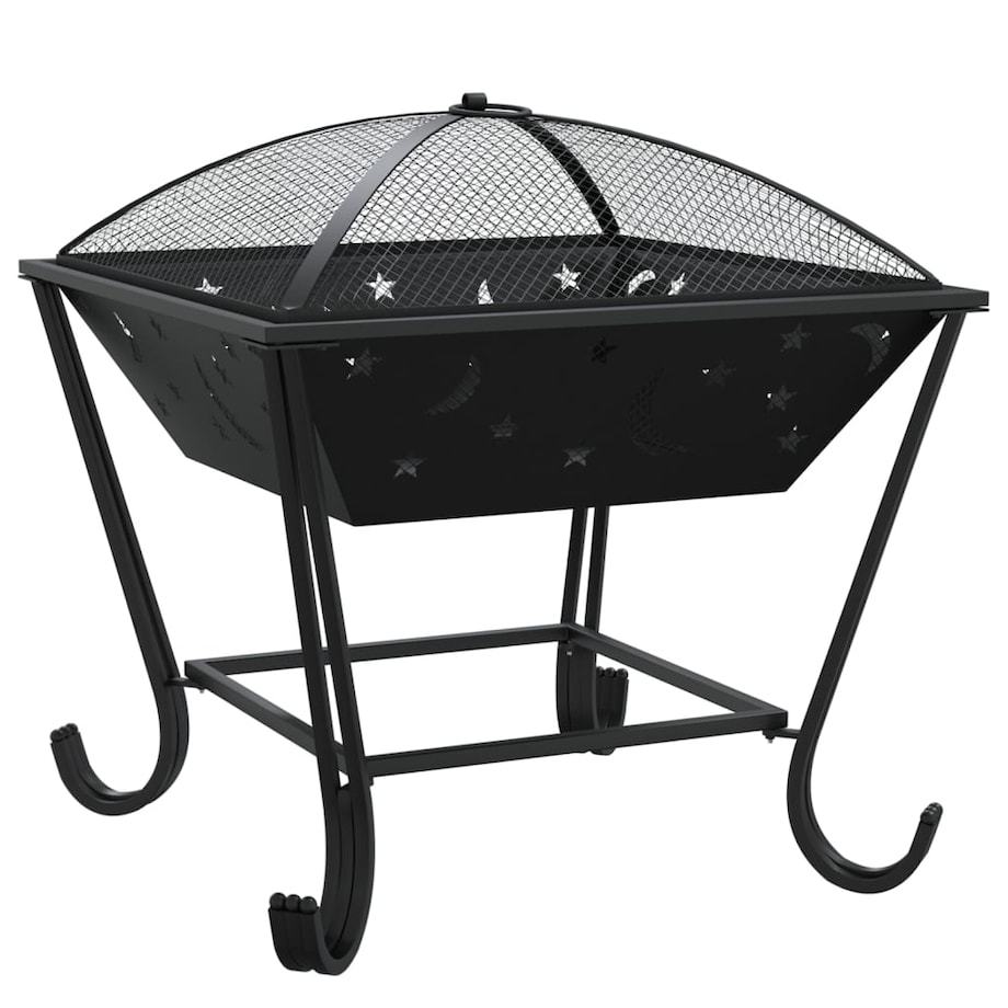 vidaXL Palenisko z pogrzebaczem, 50 cm, XXL, stal