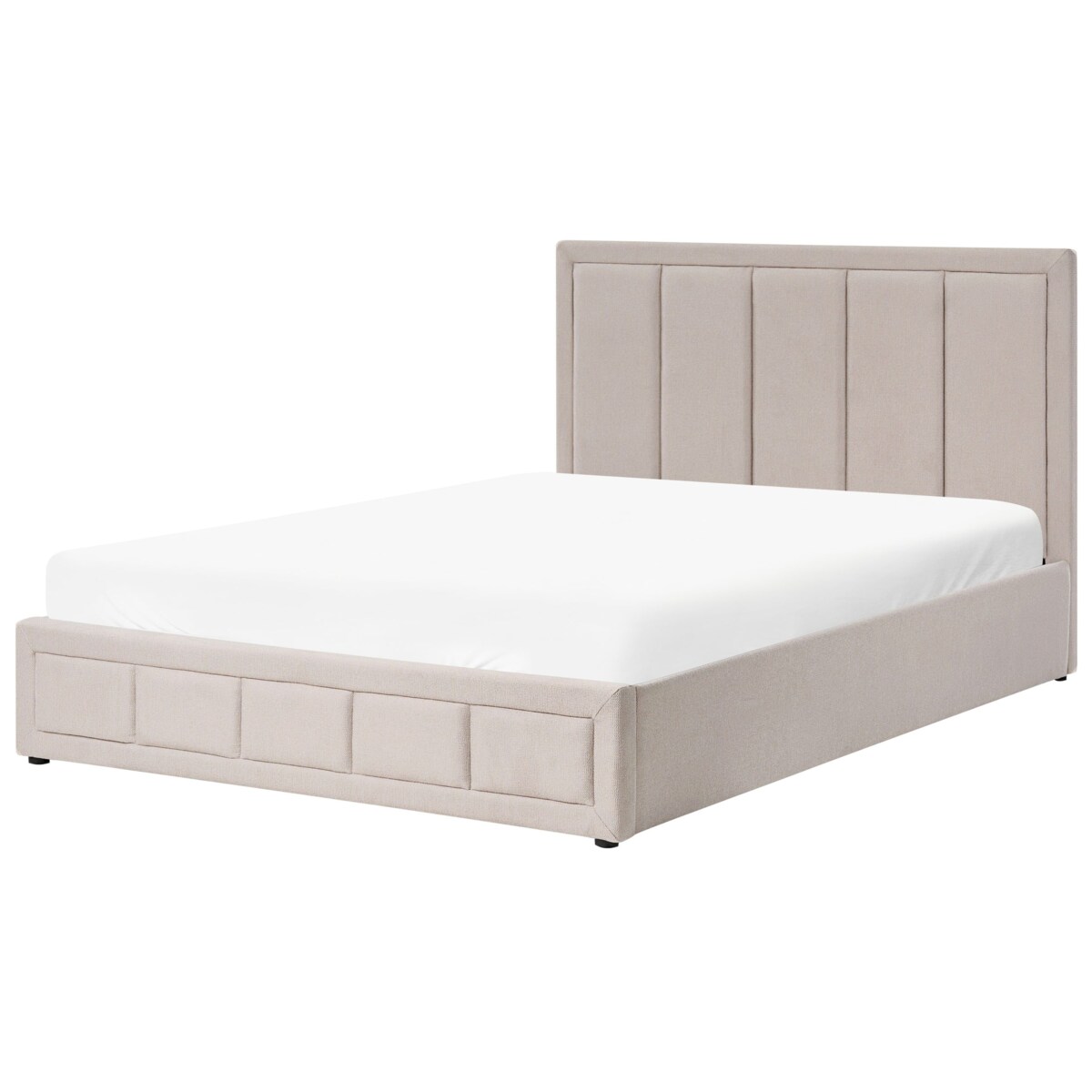 Łóżko z pojemnikiem QUIBERON 160 x 200 cm Beżowy
