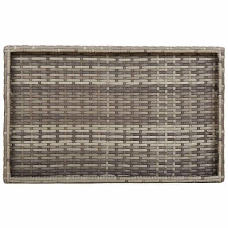 vidaXL Składany stolik z tacą, szary, 65x40x75 cm, polirattan