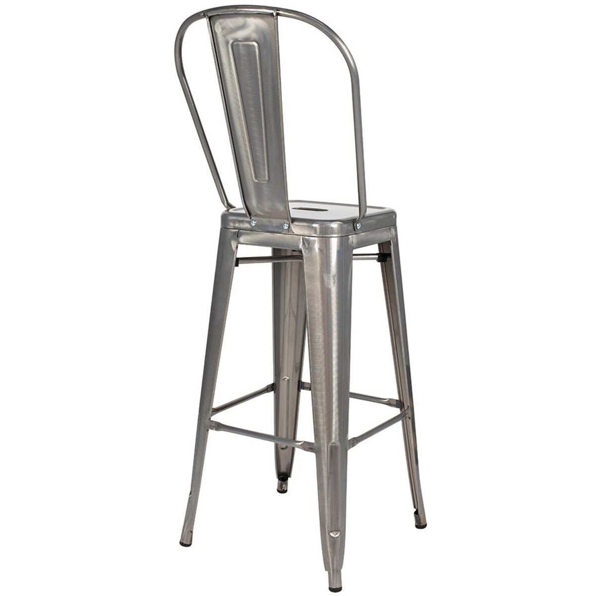 Krzesło metalowe Tower Big Back KH010100969 nowoczesne szare