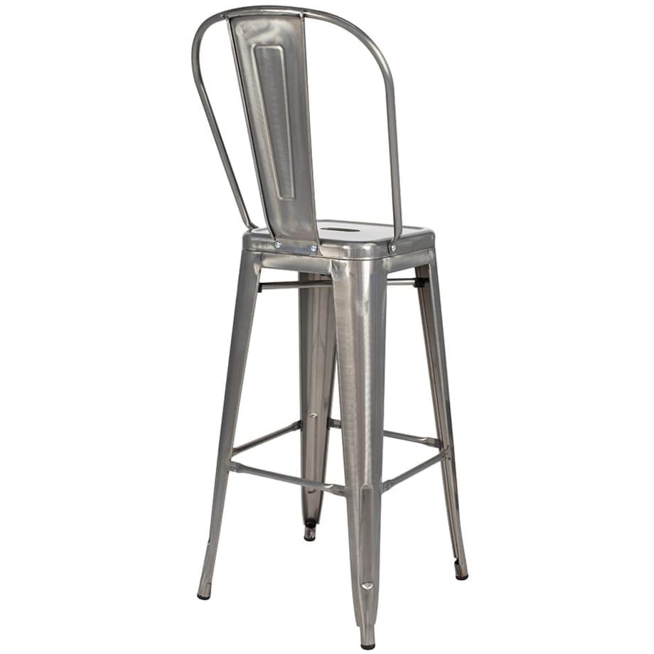 Krzesło metalowe Tower Big Back KH010100969 nowoczesne szare