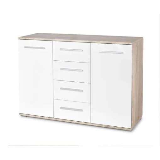 Komoda LIMA 120 KM-4 dąb sonoma/biała