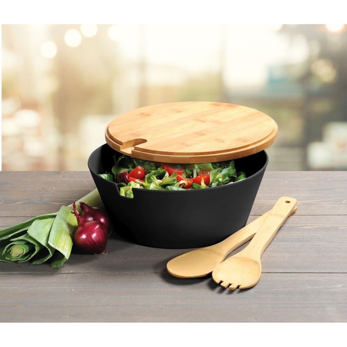 Kesper Miska na owoce i sałatki melamina czarna