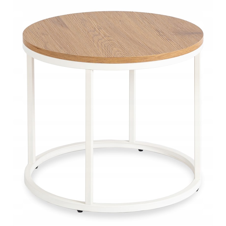 Stolik Kawowy Okrągły Loft Skandynawski Mały Ława Okrągła Mała ANN