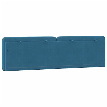 vidaXL Poduszka na wezgłowie, niebieska, 180 cm, aksamitna