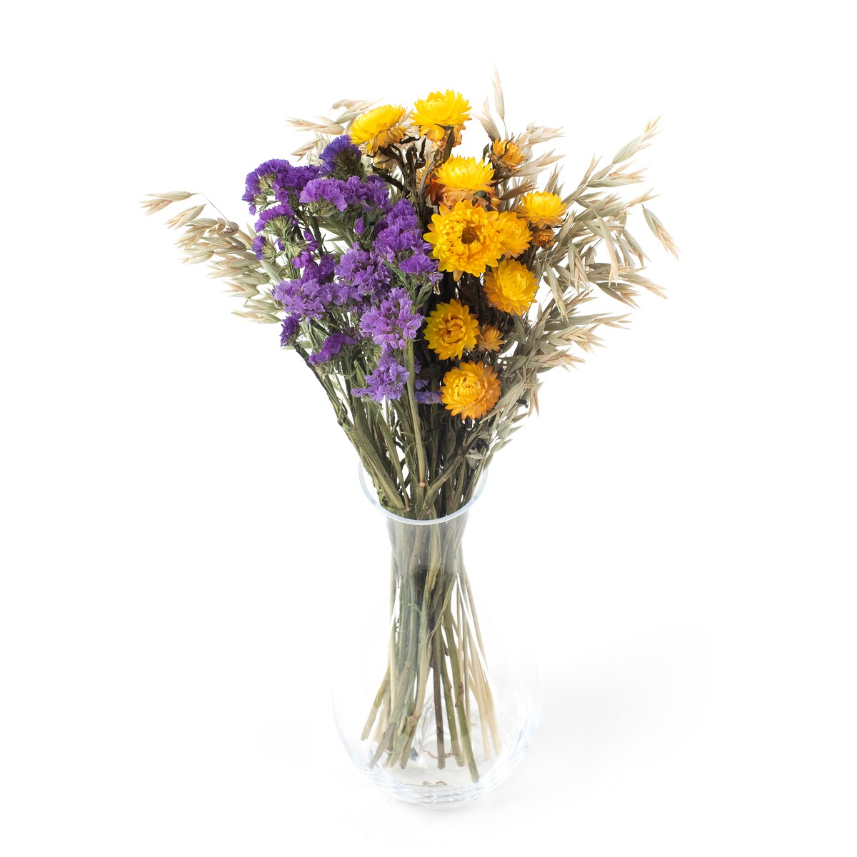 Zestaw suszonych kwiatów Autunno roz. S - zatrwian, kocanka, owies