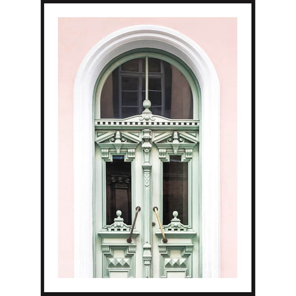 Poster Story, Plakat, Obraz - Zielone Drzwi Balkonowe, wymiary 50 x 70 cm