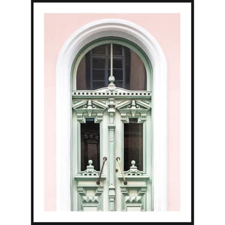 Poster Story, Plakat, Obraz - Zielone Drzwi Balkonowe, wymiary 50 x 70 cm