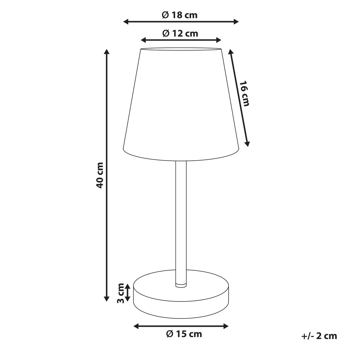 Lampa stołowa HANGER Metal Brązowy
