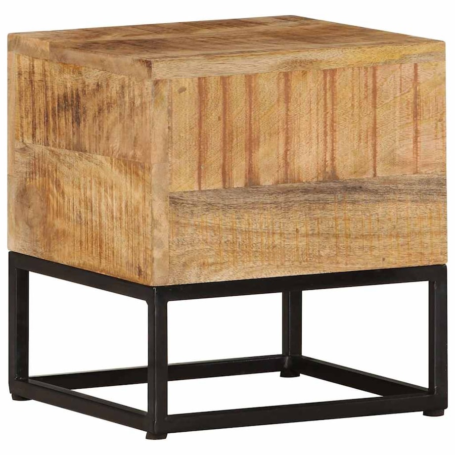 vidaXL Stolik boczny, 30x30x33 cm, surowe drewno mango