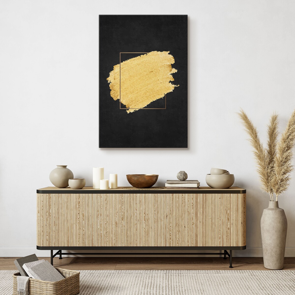 Obraz Abstrakcyjny Złoty Wzór Glamour 80x120cm