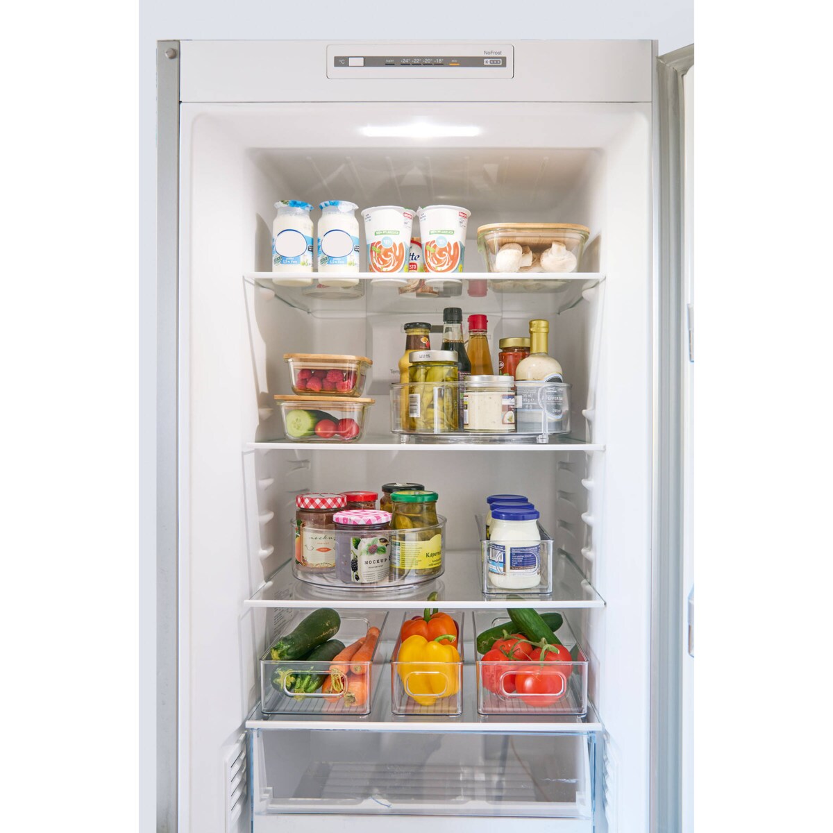 Transparentny organizer z plastiku, 25,5 x 10 x 7,6 cm