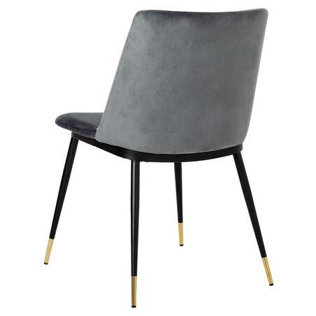 Welurowe krzesło jadalniane Diego KH1201100122.DKGREY King Home ciemnoszare