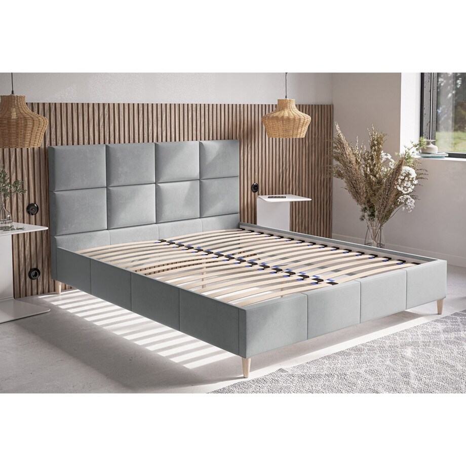 Łóżko tapicerowane 120x200 LUXO 1 - beżowe