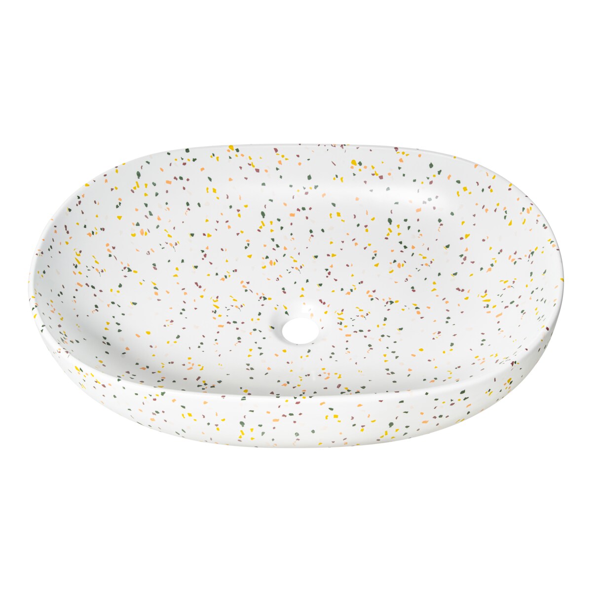 Umywalka ceramiczna w kolorze lastryko - Granito
