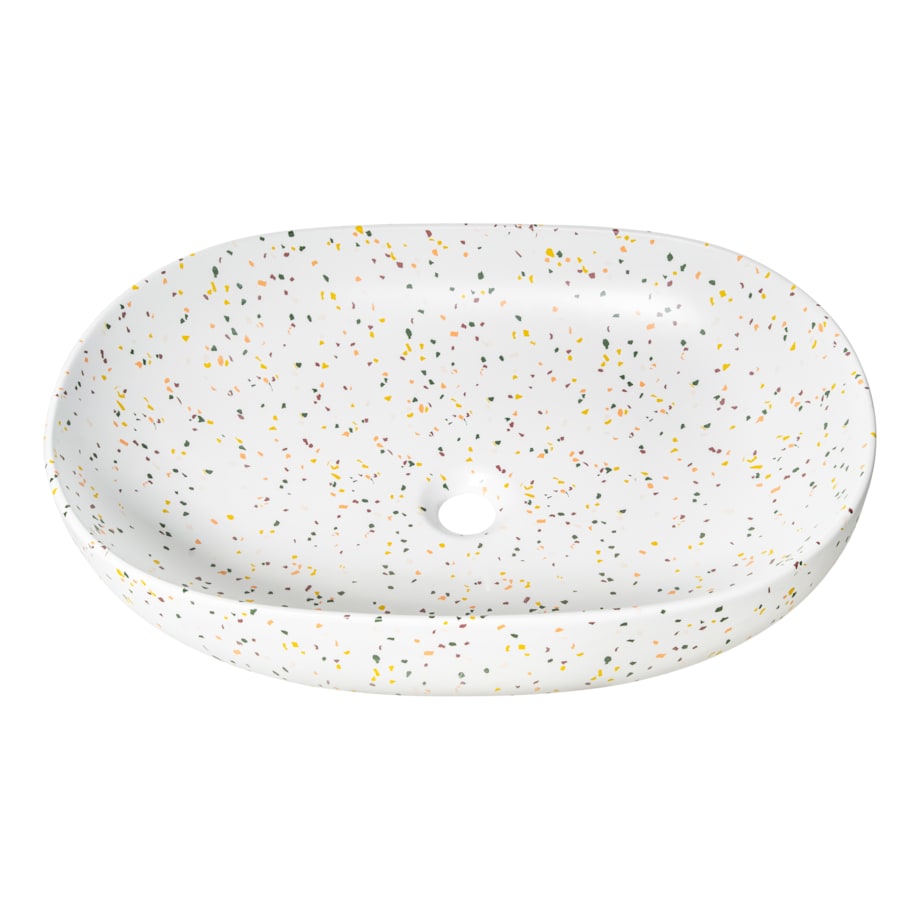 Umywalka ceramiczna w kolorze lastryko - Granito