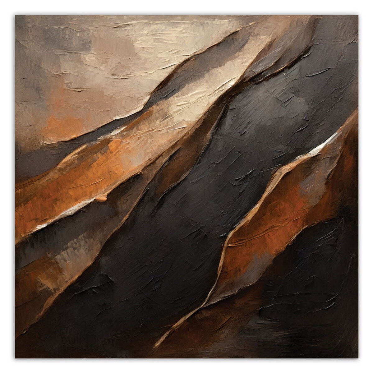 Feeby Obraz, Abstrakcja tekstura brązowa 3D 30x30