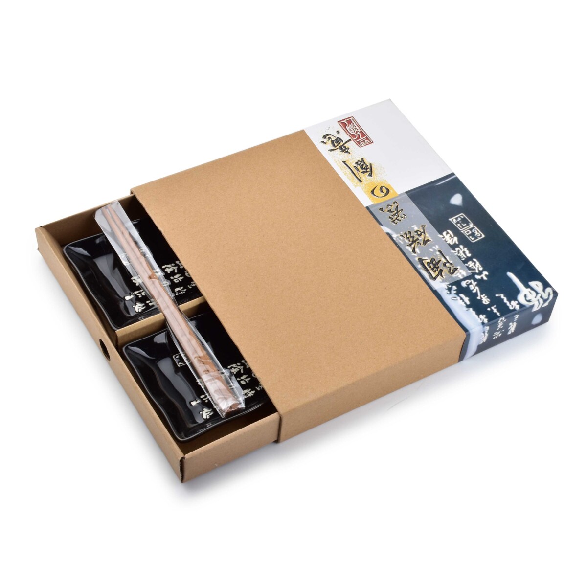 SUSHI Zestaw dla 2 os.czarny litery 8 elementów