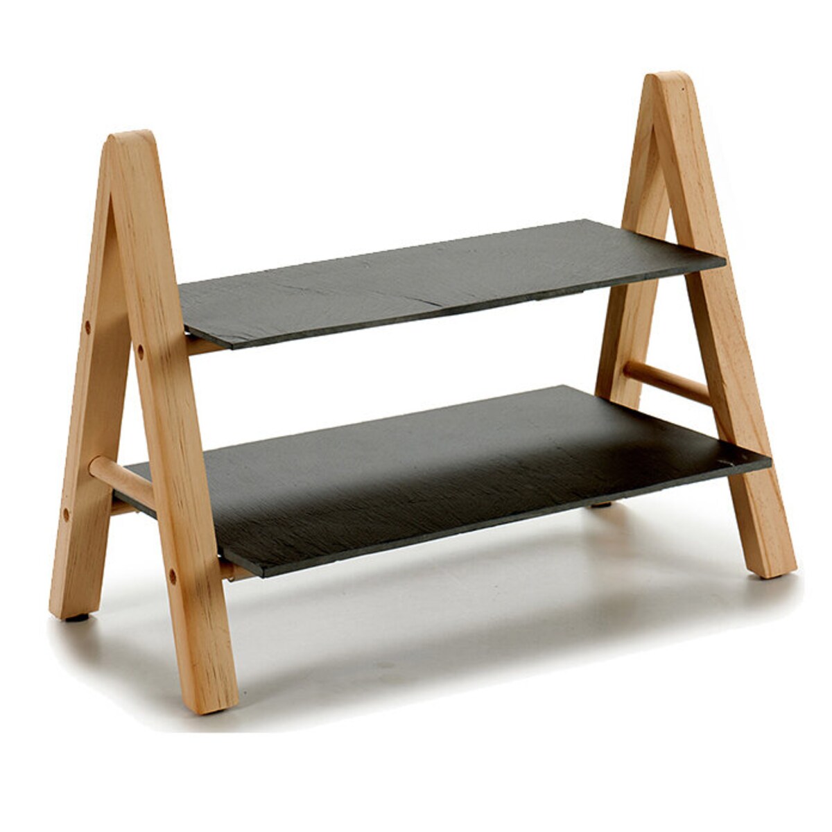 Patera 2-poziomowa z łupku kamiennego MONOLIT, 26 x 38 cm